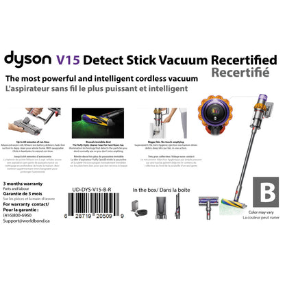Dyson V15B Detect Cordless Vacuum( Authorized Recertified)